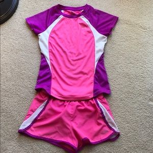 Champion Rashguard & Swim Board Shorts size 7-8